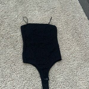 Size XS detailed black bodysuit from Hollister